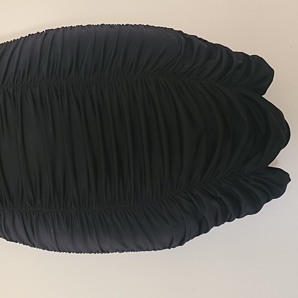 FREDERICKS OF HOLLYWOOD BOMBSHELL SEXY BLACK RUFFLED Mini DRESS Size XS - Picture 4 of 6